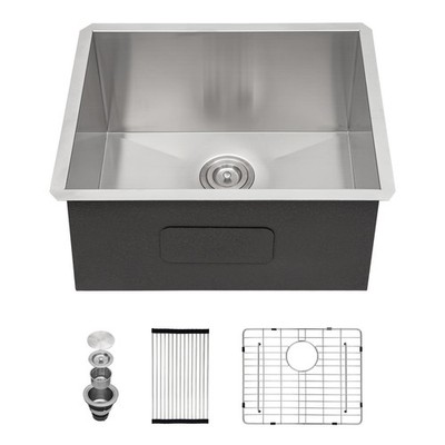 Undermount Laundry Sink 21 x18 x12 Single Bowl 16 Gauge Stainless Steel Sarlai