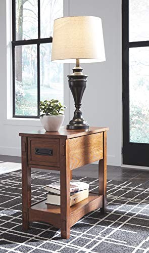 Breegin New Traditional Wooden Chair Side End Table with 1 Drawer and 1 Fixed... - Picture 11 of 12