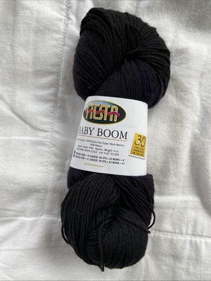 Fiesta Baby Boom - 1 hank - #65 Obsidian - Machine Wash - Merino/Nylon