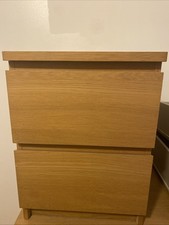 IKEA Malm 2-Drawer Bedside Table Chest x2