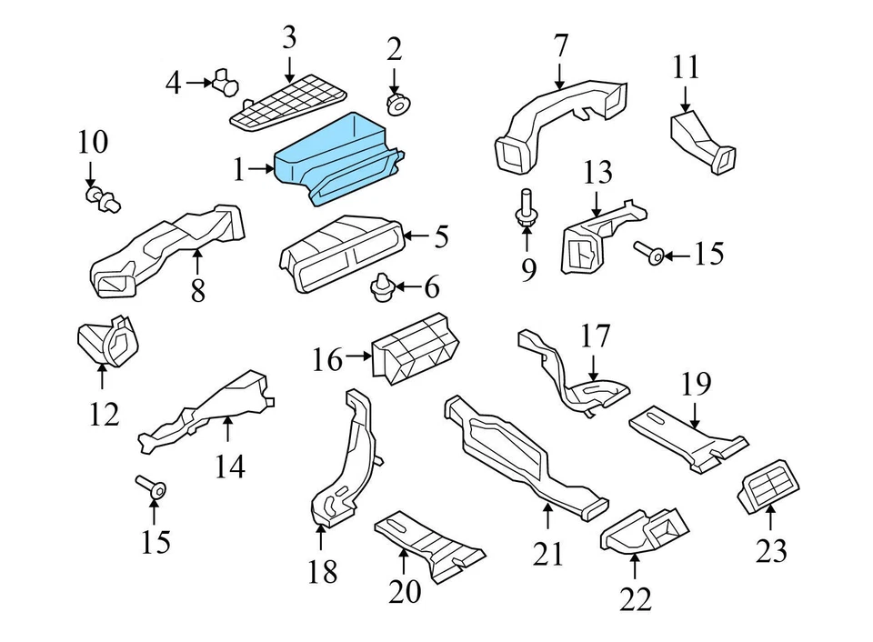 AUDI A4 ALLROAD 2013-2016 - cabina aire acondicionado admisión conducto 8K1819904A Foto 3 de 4