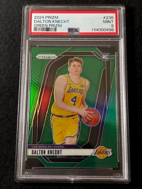 2024 Panini Green Prizm Dalton Knecht Rookie RC #238 PSA 9 LA Lakers Low pop