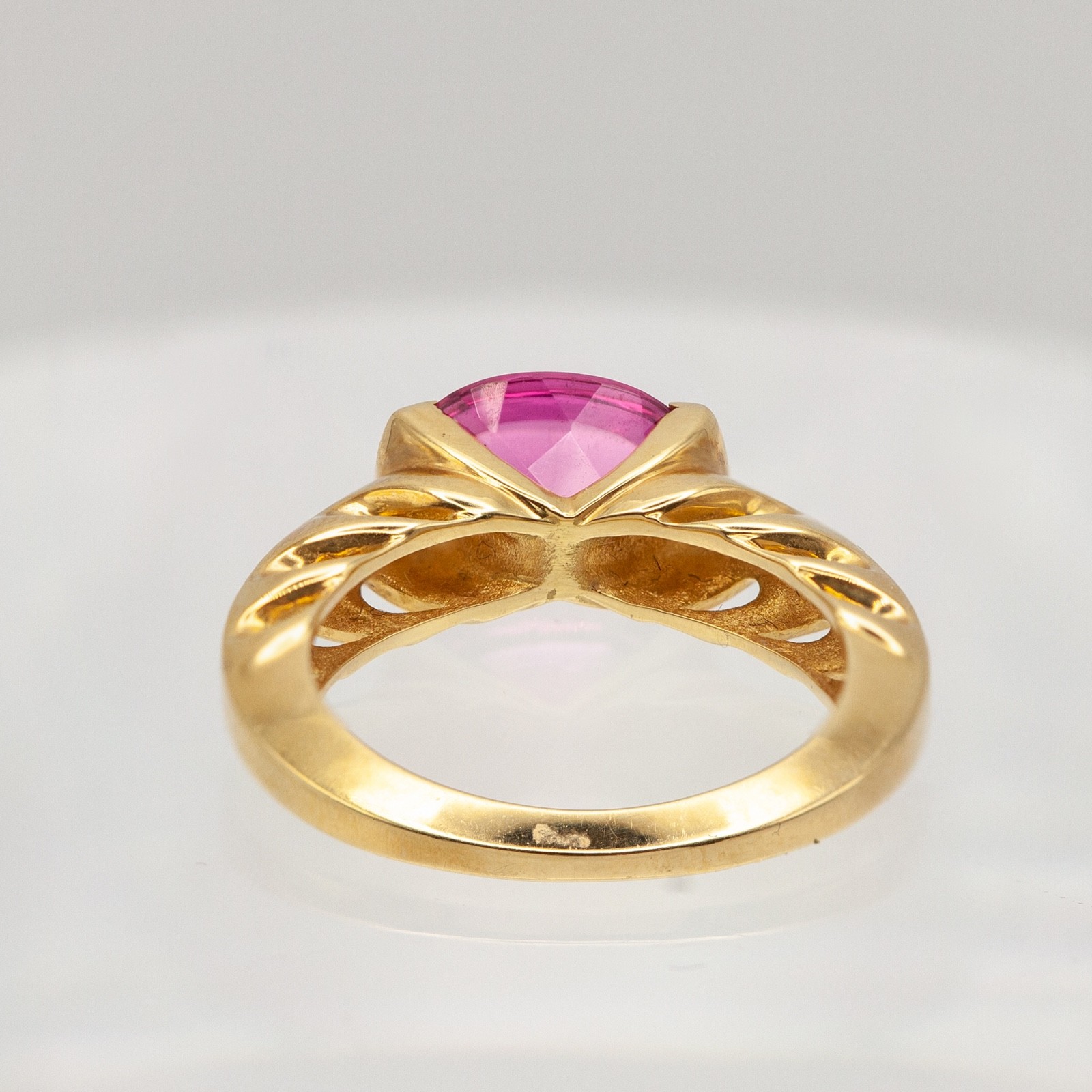 Kurt Wayne 18K Yellow Gold Pink Tourmaline Ring(2… - image 9