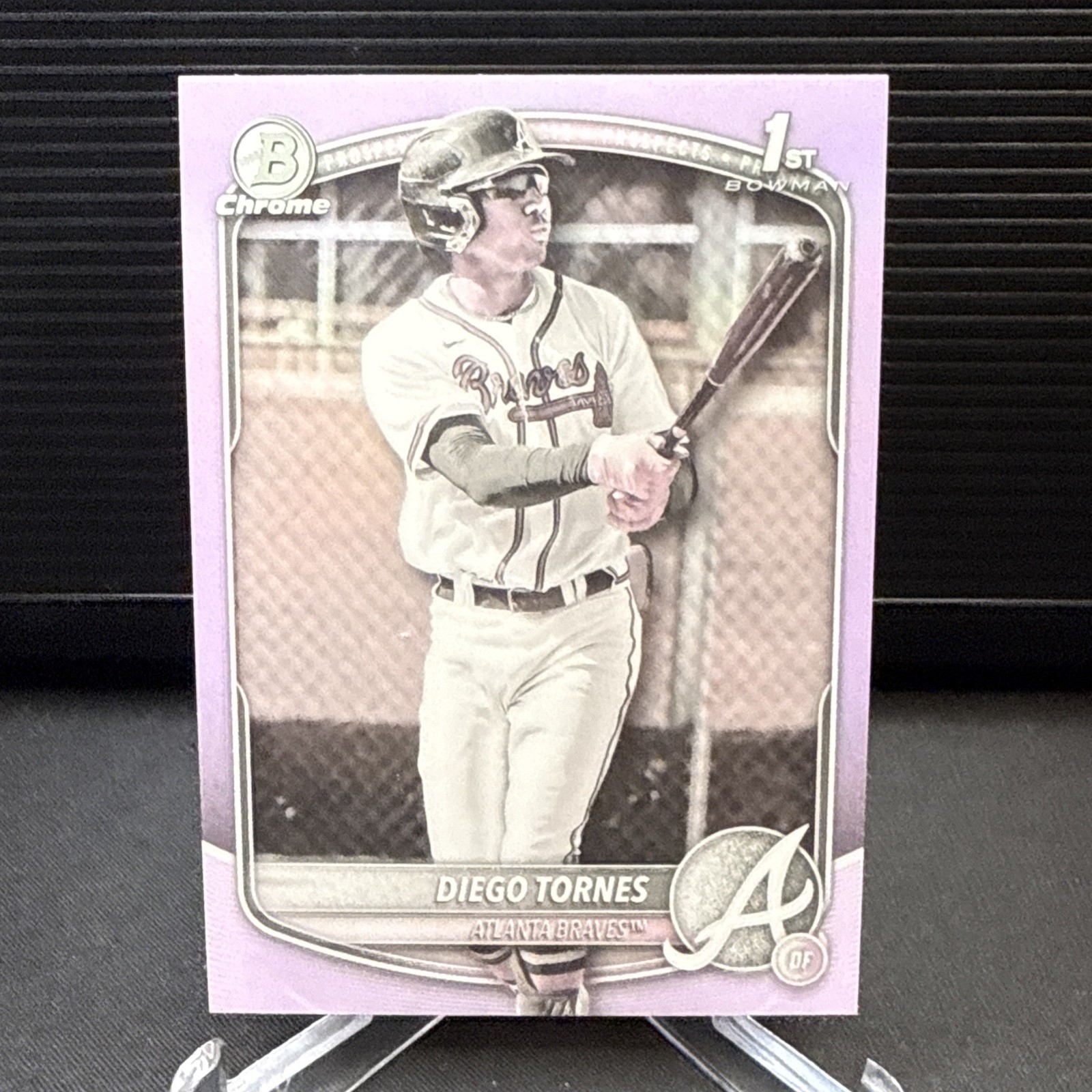 2025 Bowman Chrome #BCP-214 Diego Tornes 1st Prospect Pearl Refractor SSP Braves