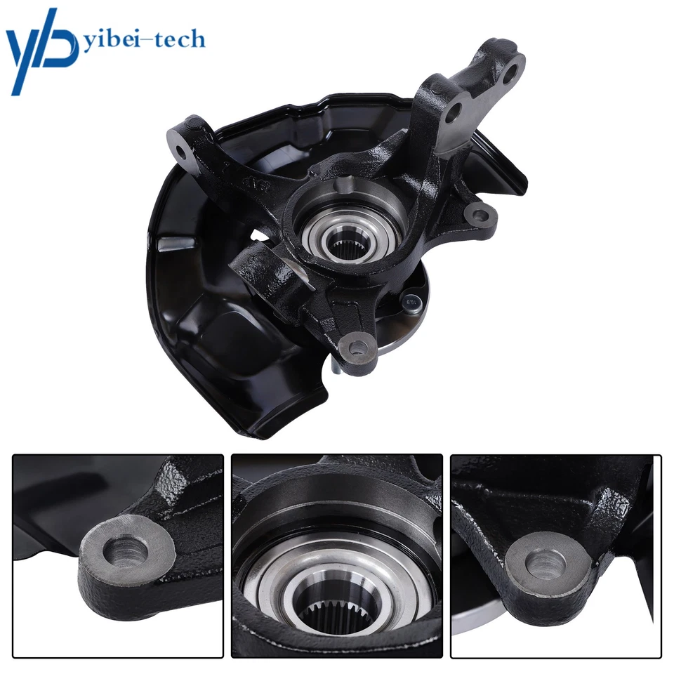 Cojinete de nudillo de dirección delantero izquierdo y cubo de rueda para Toyota Camry Lexus ES350 Foto 3 de 4