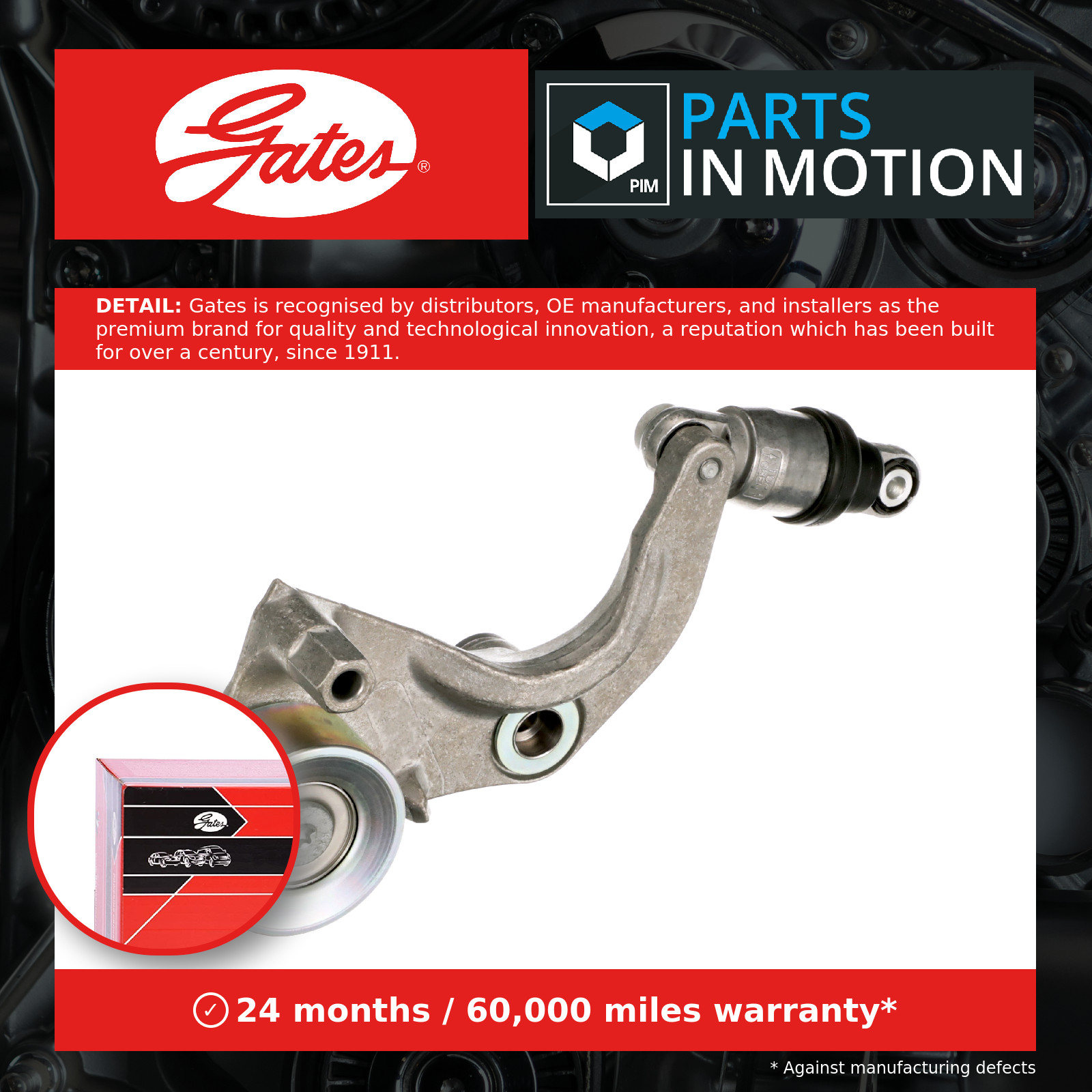 GATES-OE T39077 Belt Tensioner, V-ribbed belt for HONDA - Image 12