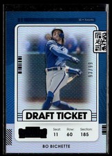 2021 Panini Contenders Draft Ticket Purple Bo Bichette RC 93/99 Toronto Blue