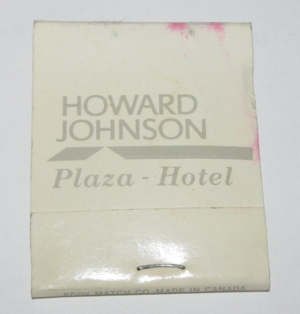 Vintage HOWARD JOHNSON'S Plaza Hotel Matchbook Matches Hand Written Cocoa Beach