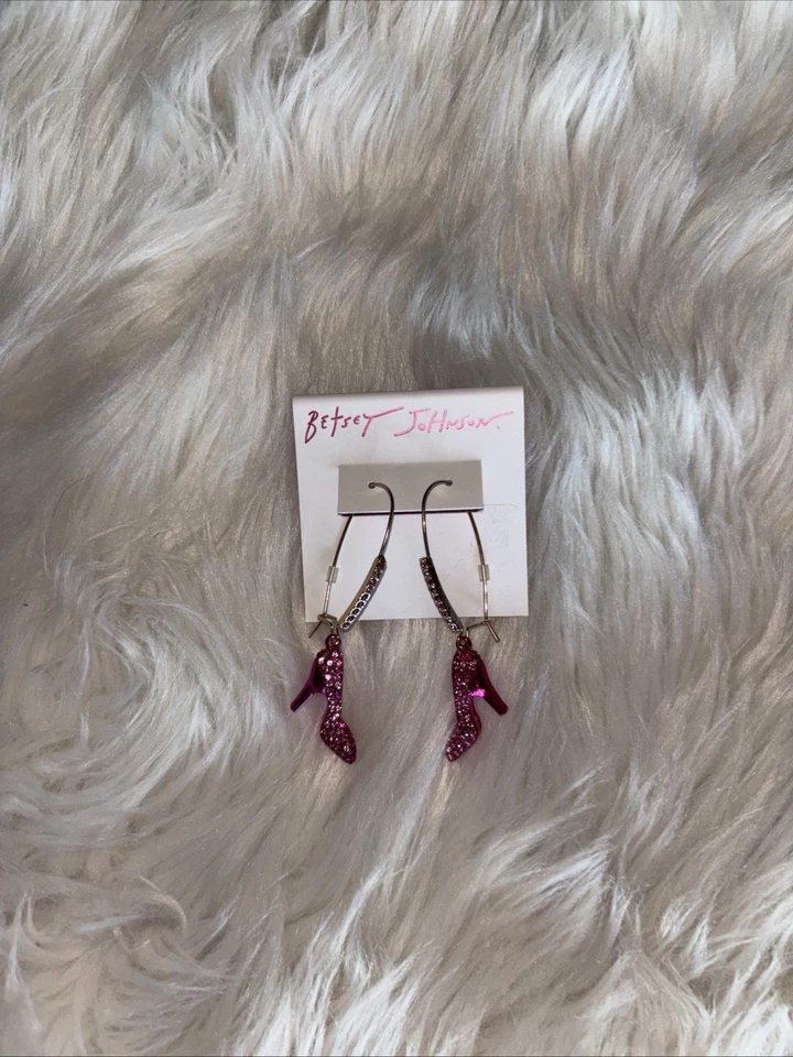 Pendientes de tacón rosa Betsey Johnson Foto 3 de 4