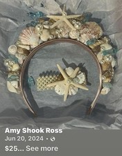 Handmade Beach bridal Seashell Tiara Never Worn.