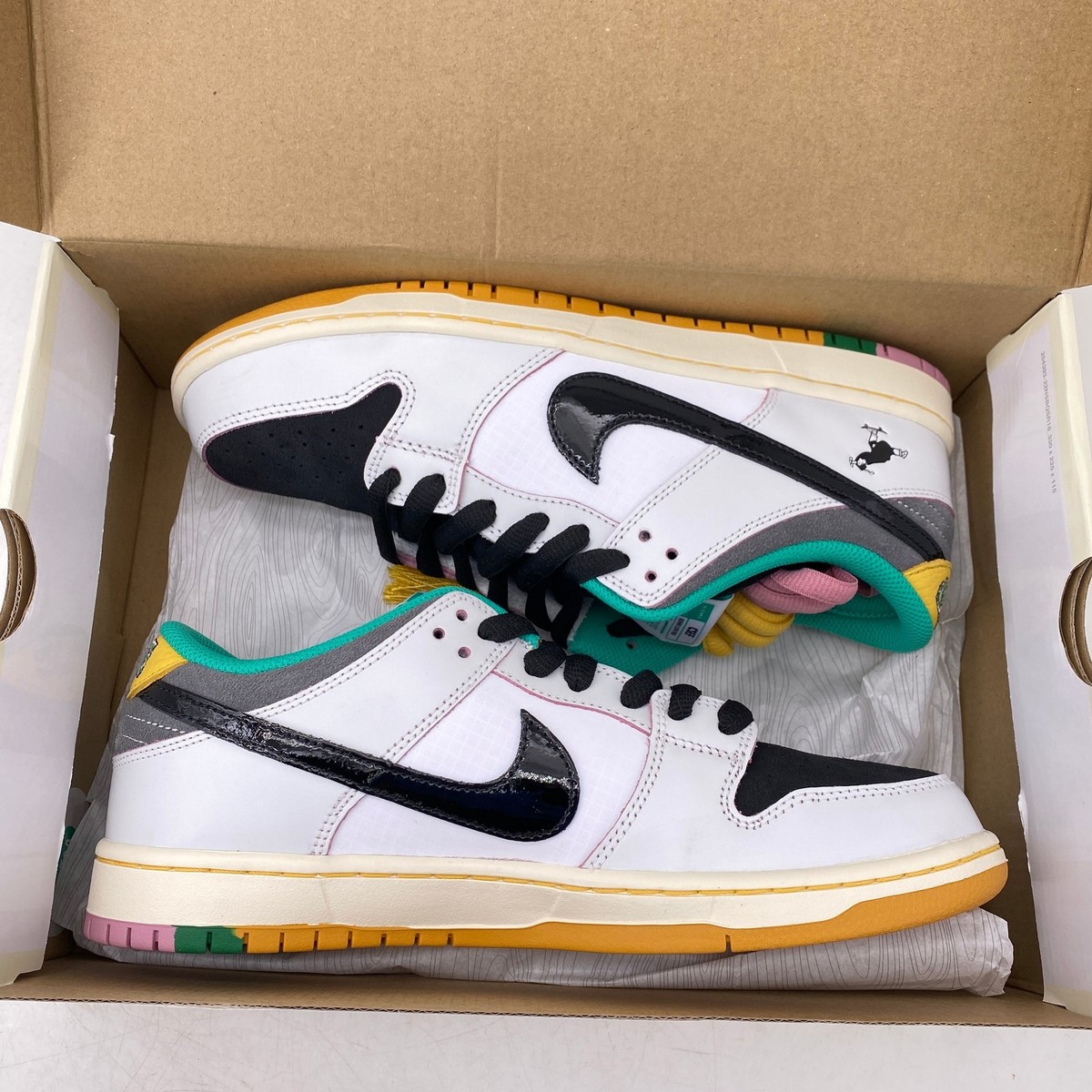 Nike x CSEF Dunk Low SB 9.5 M White Clear Emerald HJ4132-100 #260 Nike SB x CSEF Dunk Low  main image 2