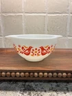Vintage Small Red Orange Pyrex Bird Bowl Friendship Bird  Cinderella 7.5 in