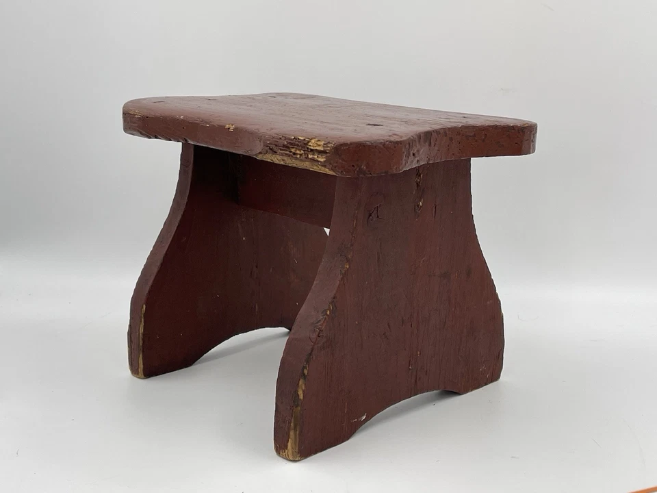 Banqueta de pinho vintage primitiva da antiga Pensilvânia Estate 7”x7,5”x10” - Imagem 3 de 4