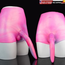 9.53" Extra Long Solid Penis Pants High Waisted Silicone Underwear Couple Toys