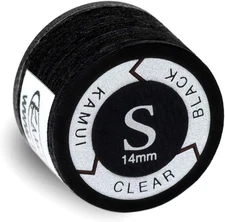 KAMUI Clear Black Laminated Pool Billiard CUE TIP - 1 pc 14 mm 