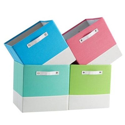 Kallax Storage Cube Bins, 13x15 KALLAX - 4 Pack Macaron(Green/Pink/Blue/Cyan)