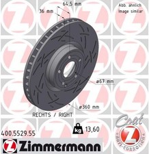 1x ZIMMERMANN Bremsscheibe BLACK Z 400.5529.55 für MERCEDES SL R231 350 231 457 1x ZIMMERMANN Bremsscheibe BLACK Z 400.5529.55 für MERCEDES SL R231 350 231 457