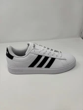 adidas Men's Grand Court 2.0 Tennis Shoe, White/Black, Size 10 US