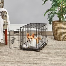 Single Door Dog Crate 22" Set W/ Leakproof Pan Clean W/ Mild Soap