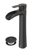 Niko Vessel Faucet Set with Pop-Up Drain Set in Antique Rubbed Bronze By VIGO
