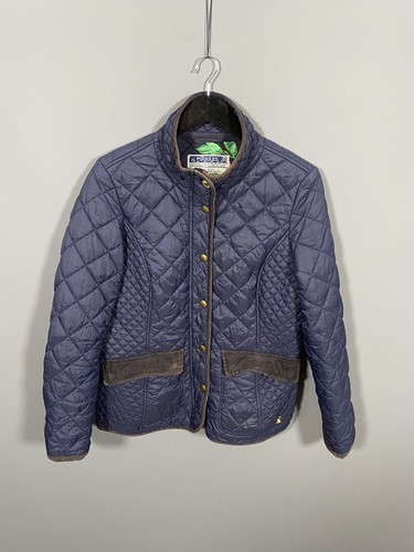 JOULES MOREDALE QUILTED Coat - Size UK14 - Navy - Great Condition - Women’s
