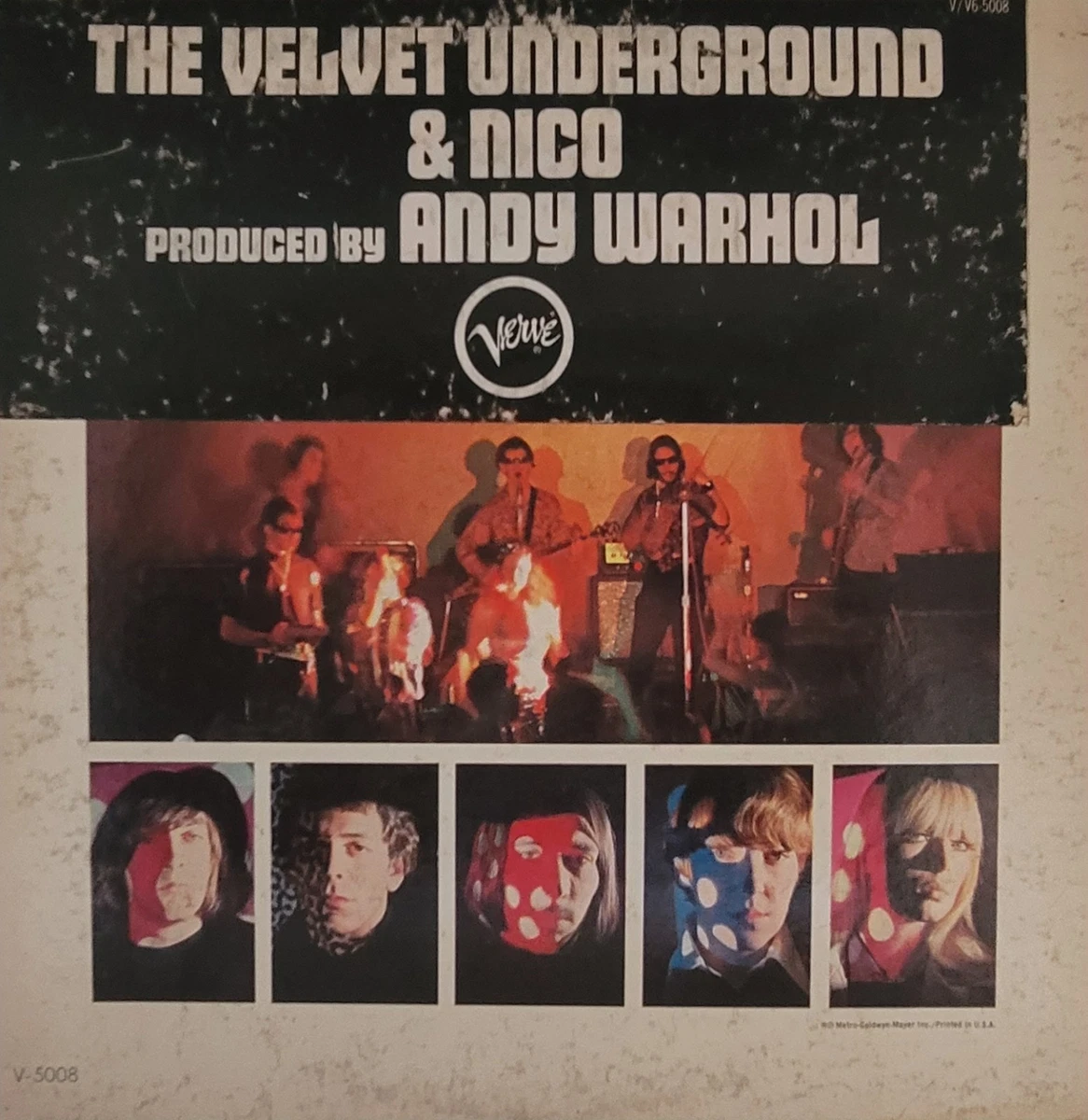 The Velvet Underground & Nico Andy Warhol Peel Cover 1967 Verve - V-5008 