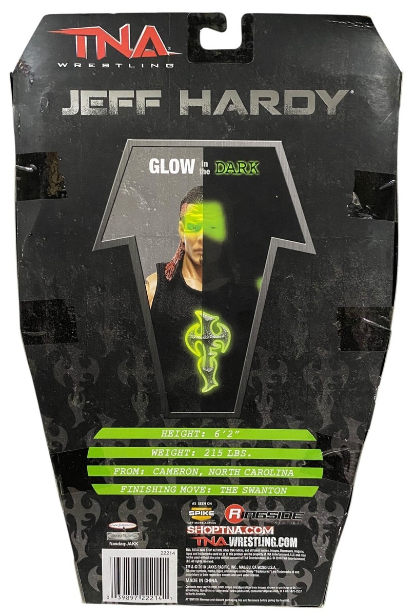 ＷＷＥ　ＴＮＡ　ジャックス社　ＪＥＦＦ　ＨＡＲＤＹ　蓄光グロー　未開封品 TNA Wrestling Deluxe Impact Series 4 - Jeff Hardy Action