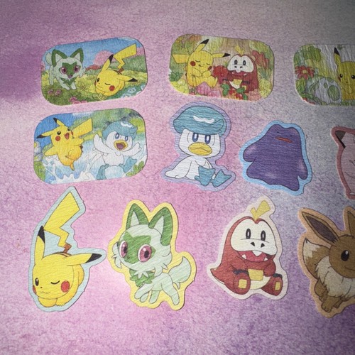 12 kleine süße Kawaii Pokemon Pikachu Sticker Sticker Japan Japanese Eevee - Bild 2 von 4
