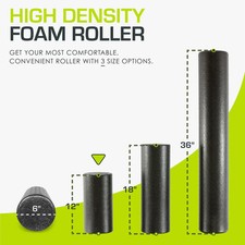 ProourceFit High Density Foam Roller 18X6 - Black