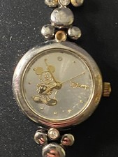Vintage Two Tone Disney Mickey Mouse Watch with Beas Link Band- Mickey Mouse