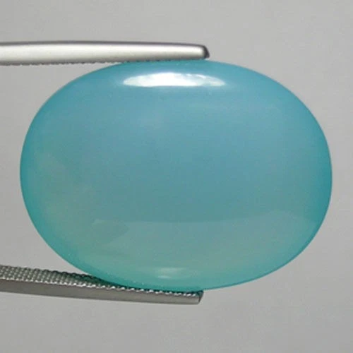 47,47 ct TOP SKY GLOW BLUE @ CALCEDONIA NATURAL CABUJÓN OVALADO 0882 NL Foto 2 de 2