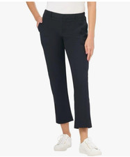 Kirkland Ladies Travel Pant Sz 8 Black Lightweight Nylon With Utility Pocket