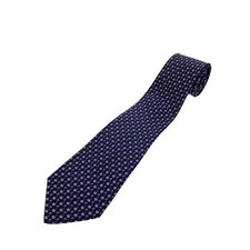FERRAGAMO Silk Tie Necktie Navy Floral Italy Very Good