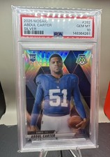 2025 Panini Mosaic - RC Variations Abdul Carter #282 Silver Prizm (RC) NY Giants