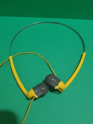 Vintage Sony Mdr-a15 Yellow Folding Sports Walkman Headphones MINT