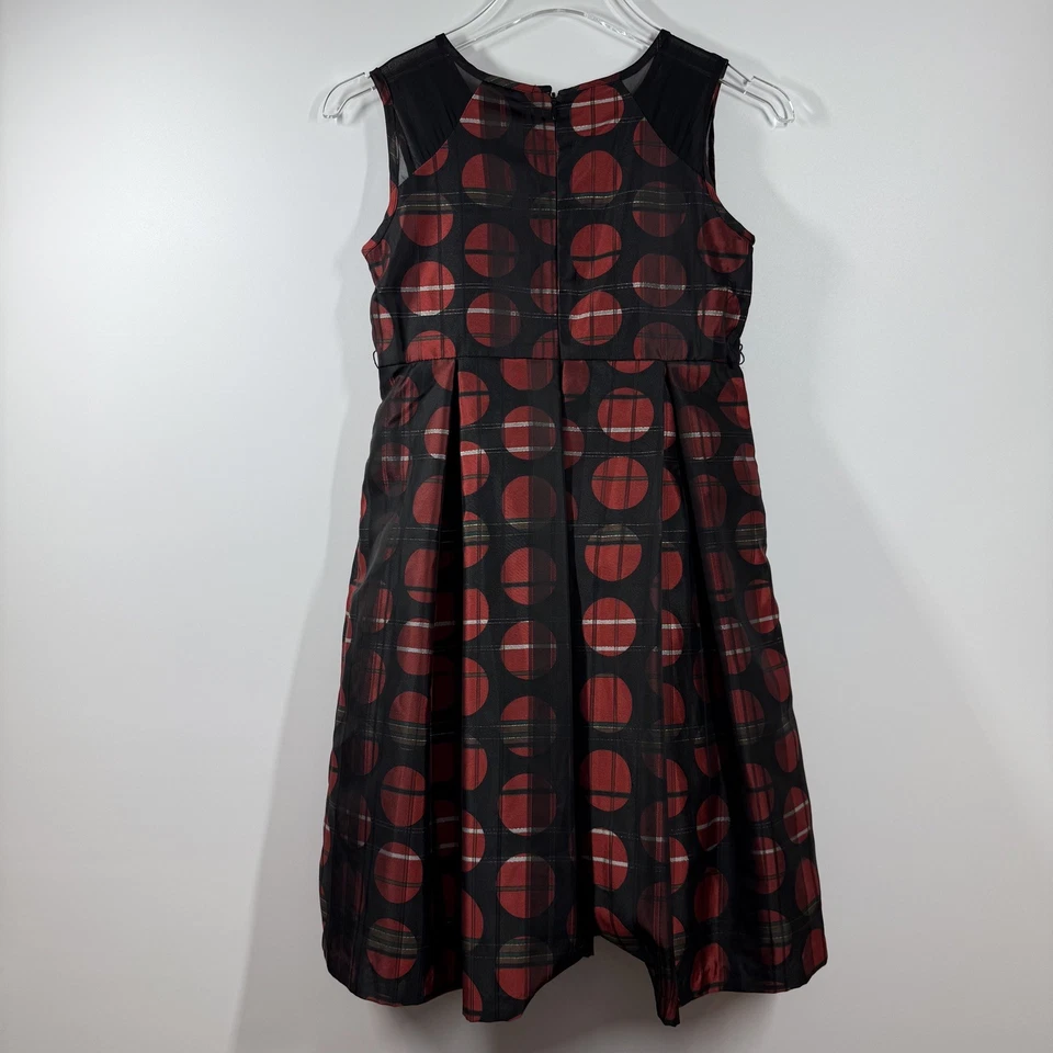 Vestido Pippa & Julie Niñas Talla 12 Rojo Negro Con Enagua de Tul FALTA CINTURÓN/FAJA Foto 2 de 4