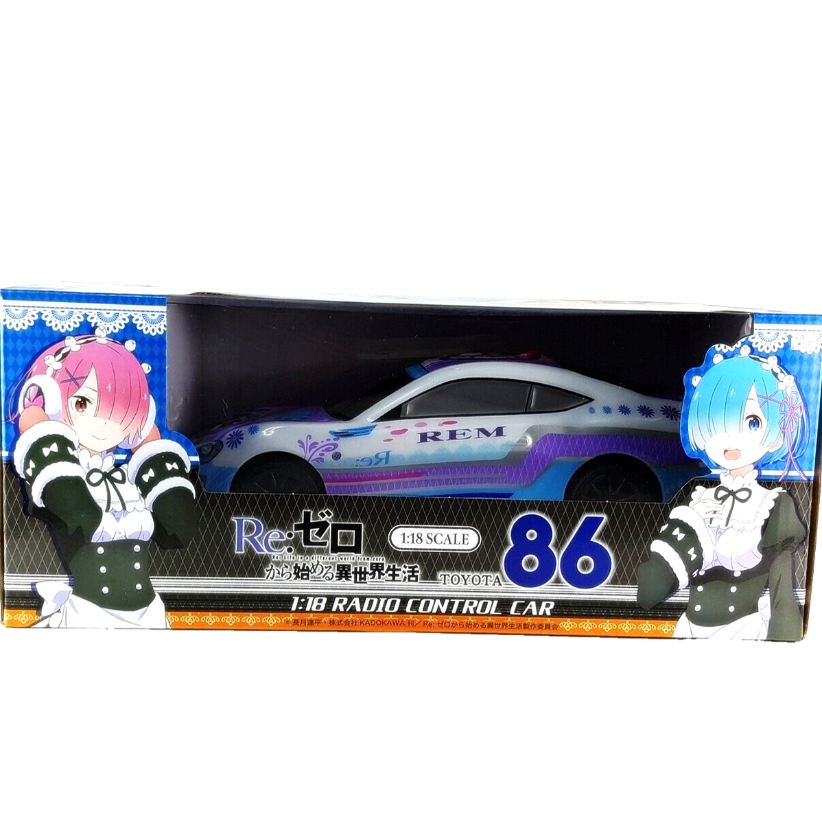 トヨタ86 Re:ゼロ ラジオコントロールカー 1:18 6台セット Re Zero Toyota 86 Radio Contorol Car 1/18 Rem Ram From Japan F/S