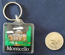 Monticello Plastic Key Chain
