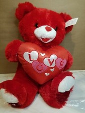 Dan Dee Collector's Choice 2014 Valentines Day Red Soft Plush Teddy Bear 20" tal