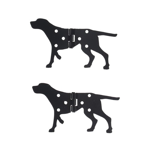 Par de bisagras para perro frutas caídas gabinete decorativo puerta muebles negro metal - Imagen 8 de 10