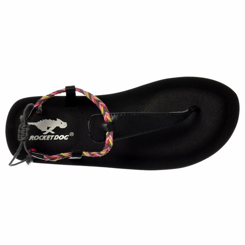 Rocket Dog Onella Journey Flip Flops geflochtene Sandalen schwarz UK3 - Bild 7 von 9