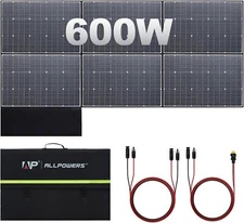 ALLPOWERS 600 Watt SP039 Solar Panel Kit Foldable Monocrystalline For Generator