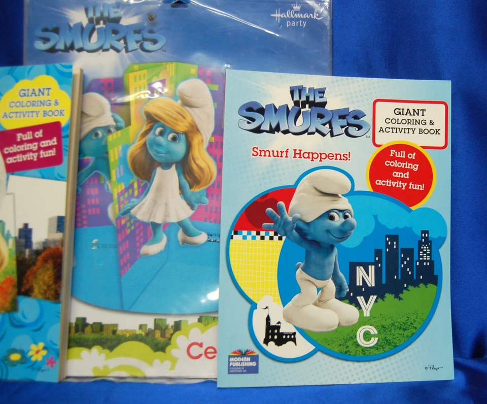 Centro de mesa de fiesta de Los Pitufos y Pitufos en azul Pitufos Pitufos sucede Foto 2 de 4