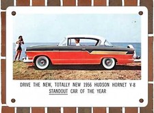 Metal Sign - 1956 Hudson Hornet V8 Hollywood Hardtop - 10x14 Inches