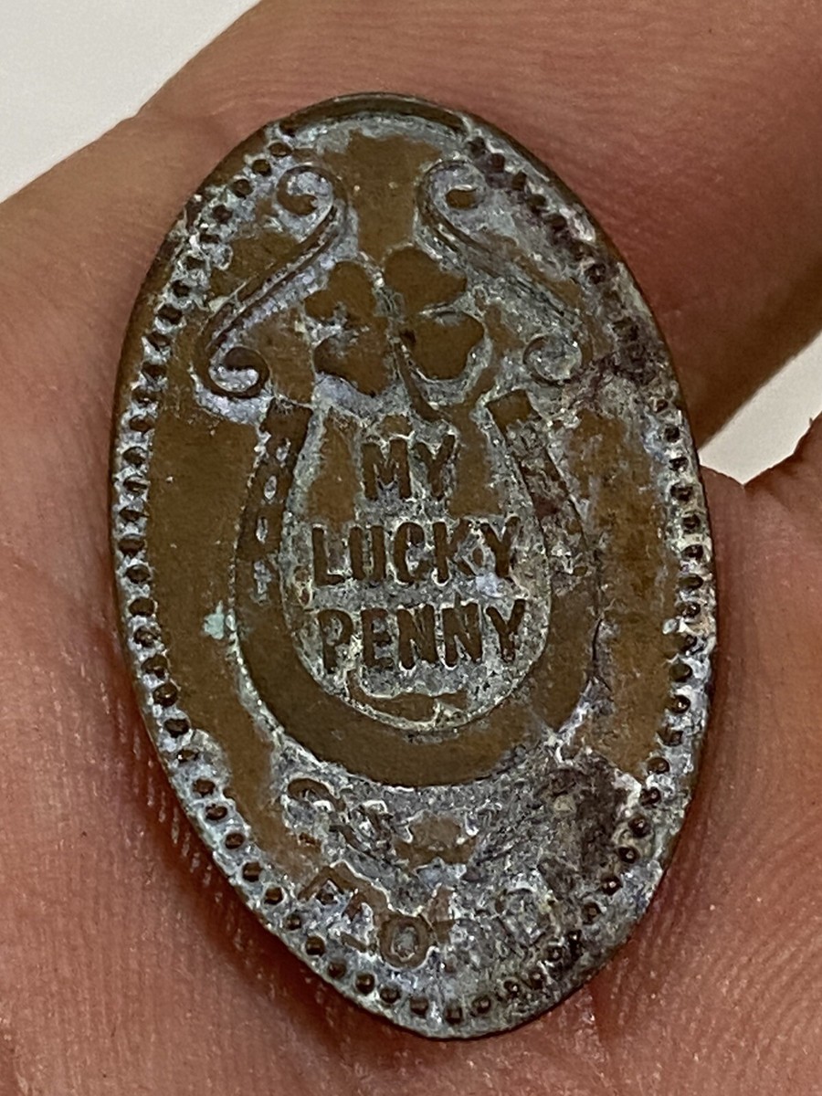 Vintage MY LUCKY PENNY FLORIDA Pressed Smashed Penny Patina | eBay