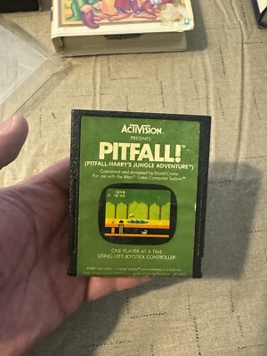 Vintage Atari Pitfall Game In Plastic Case 