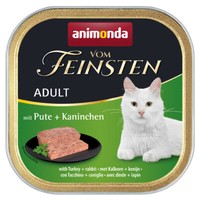 Animonda Vom Feinsten Adult Mit Pute Kaninchen 32X 100 G Katzenfutter Nassfutter