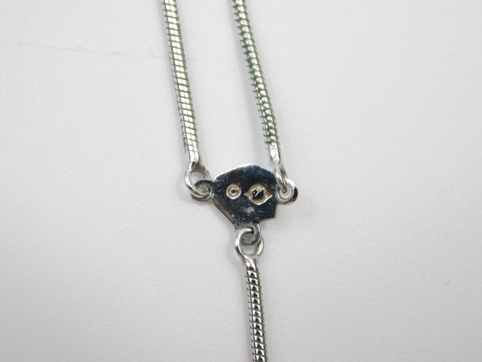 Swarovski Swan Signed Smoky Crystal Pendant YDrop Silver Tone Necklace