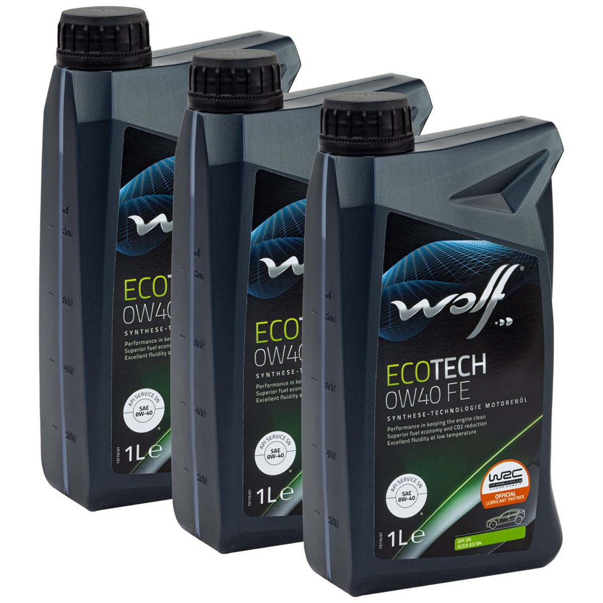 Motoröl WOLF ECOTECH FE 16106 SAE 0W40 3 X 1 Liter für Audi