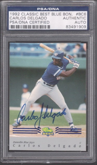 1992 Bowman Carlos Delgado Rookie Card 127 PSA 9 Miny Graded Toronto 